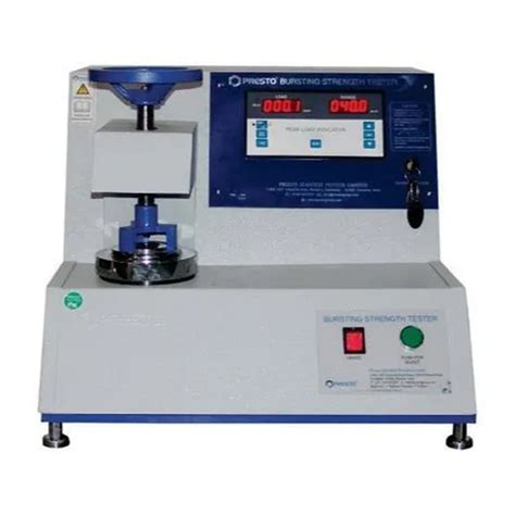 bursting strength tester digital|bursting strength calibration foil.